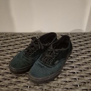 Vans Dark Green and Black Sneakers